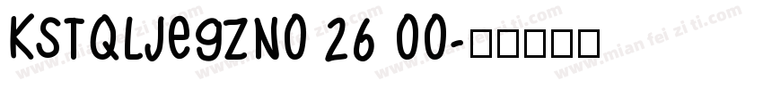 KSTQLJEGZN0 26 00字体转换